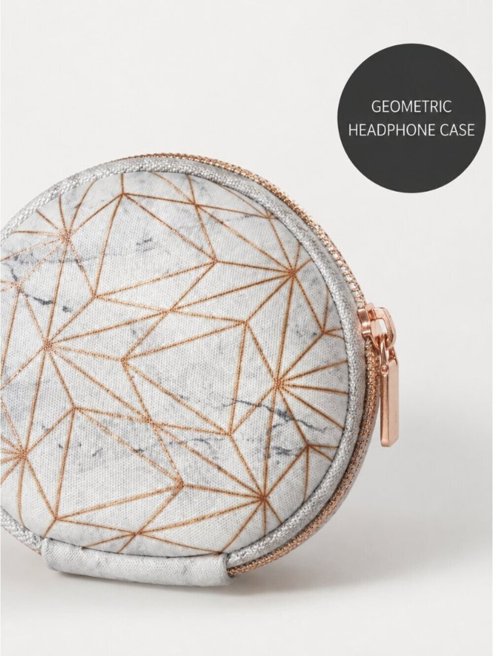 Marble-like Geometric Headphone Case
